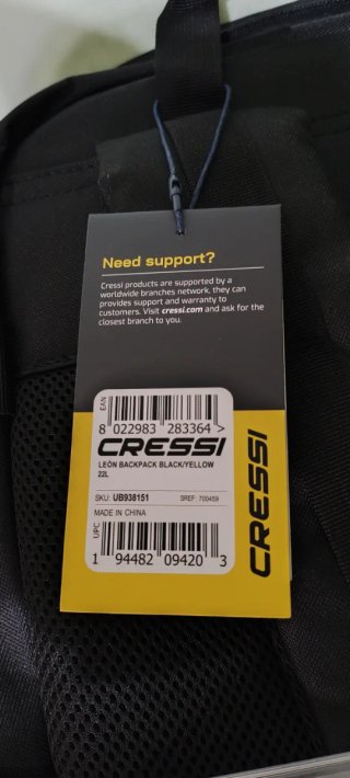 Zaino Cressi Leon Nero/Giallo
