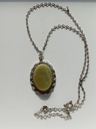 Collana con pendente Onice verde