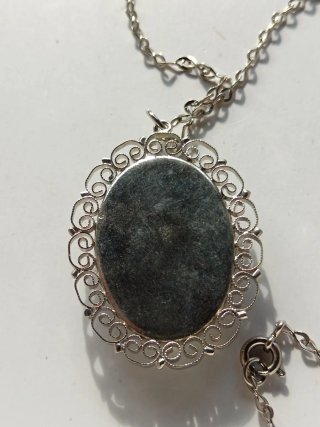Collana con pendente Onice verde