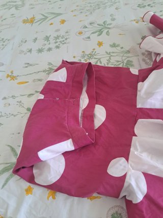 Falda flamenca lunares rosa y blanco
