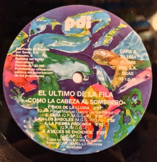 Disco LP El Último de la Fila Como la cabeza...