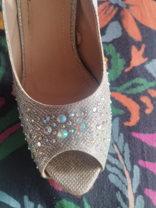 Zapatos de fiesta o novia plateados