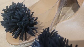 Espardeñas con pom pom transparente