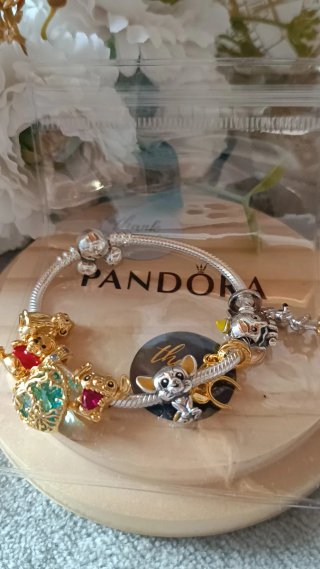 Pulsera Plata Charms Disney