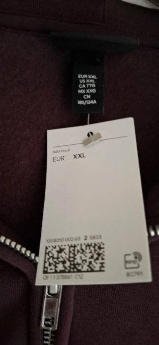 Felpa H&M oversize melanzana