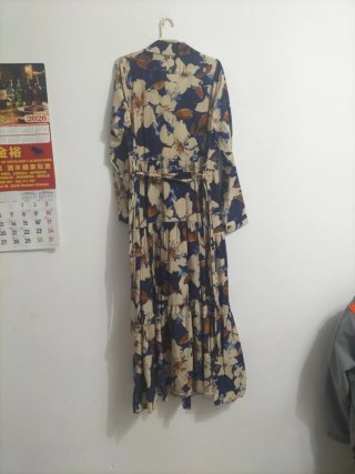 Vestido largo estampado floral