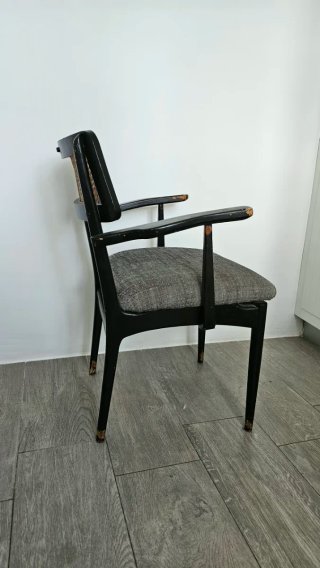 Silla vintage madera y ratán