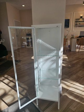 Vitrina expositora blanca