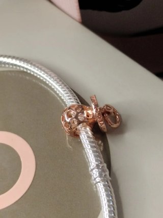 Pulsera Pandora Corazón Oro Rosa y Plata