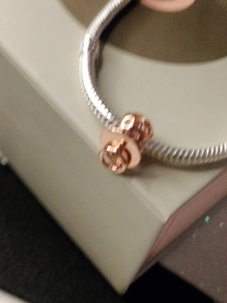 Pulsera Pandora Corazón Oro Rosa y Plata