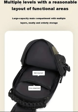 Bandolera Táctica Negra (Nuevo Modelo)