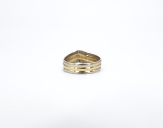 Anillo Oro 18k Combinado