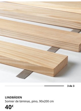 Somier Pino FLAXA 90x200