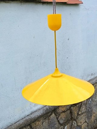 Lámpara colgante vintage amarilla