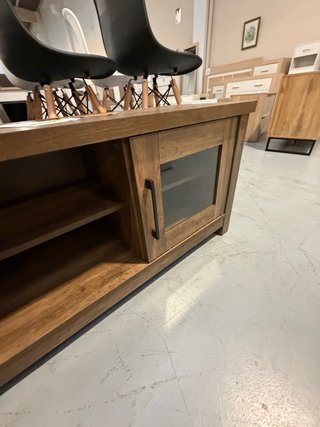 Mesa TV Madera y Cristal