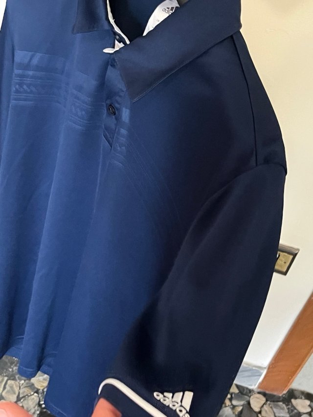 Polo sportivo Adidas blu taglia XL
