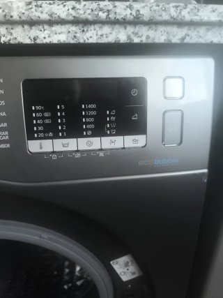 Lavadora Samsung gris CON PLACA FALLIDA