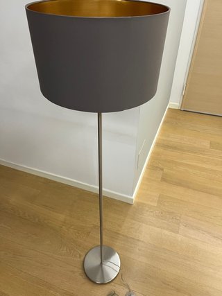 Lampada da terra Eglo Marselo in acciaio e tessuto