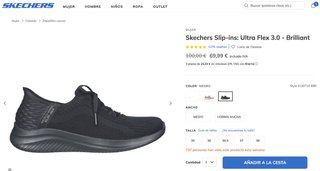 Zapatillas Skechers Slip-ins Mujer Negras