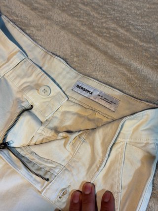 Bershka Pantaloncini Cargo Panna Uomo