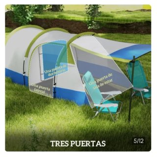Tienda de campaña familiar 4 estaciones