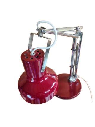 Lampada da tavolo vintage rossa