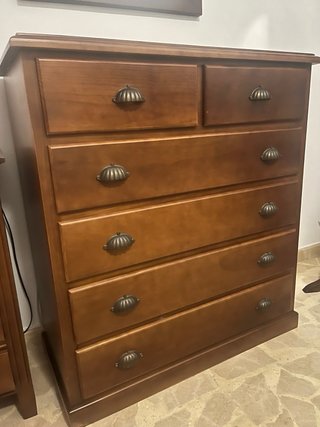 Cómoda, Espejo y 2 Mesitas de Noche Madera