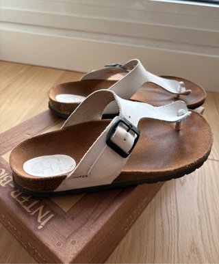 Sandalias Inter-Bios Niña T.36 Piel Blancas