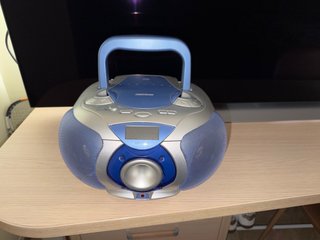 Radio CD ORITRON azul/plata