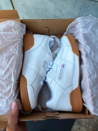 Reebok Workout Plus Bianche Gomma