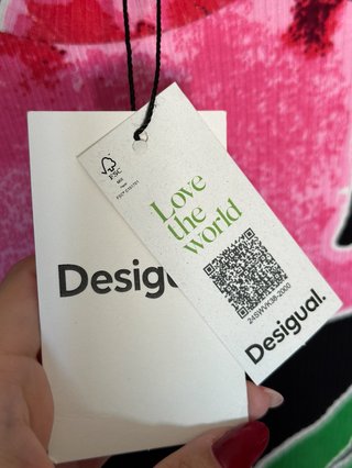Vestido Desigual canalé flores XL