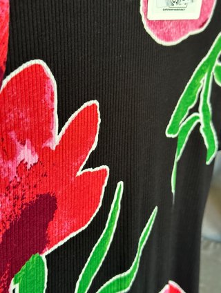 Vestido Desigual canalé flores XL