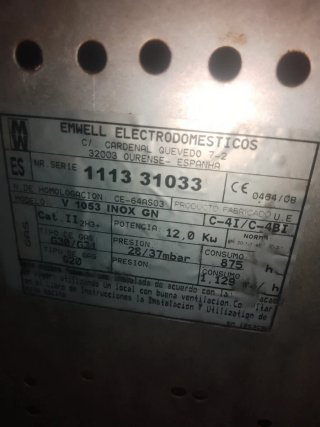 Cocina de gas natural EMWELL
