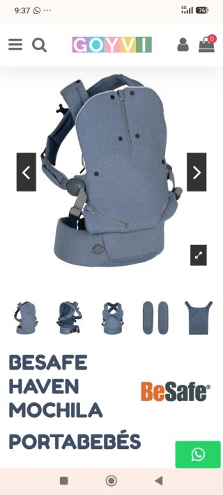 Mochila de porteo para bebés BeSafe Haven