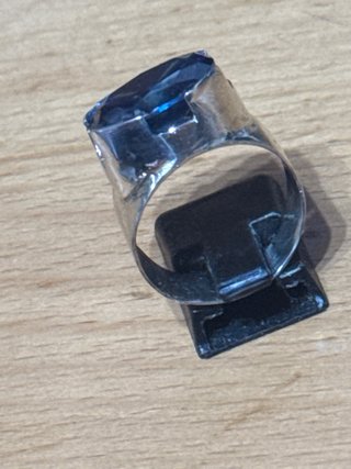 Anillo Plata Zafiro Sintético Azul