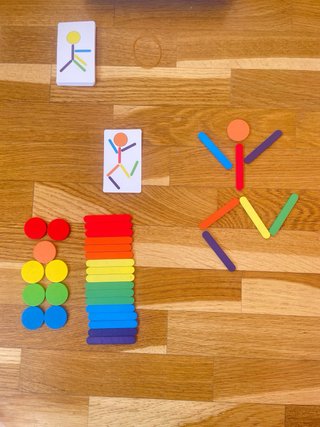 Puzzle Creativo , juego montessori posturas