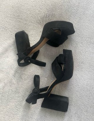Sandalias 39 Negras Tacón Plataforma