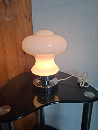 Lampada vintage UFO vetro e metallo