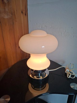 Lampada vintage UFO vetro e metallo