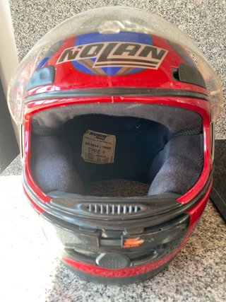 Casco Moto Nolan Rojo y Azul