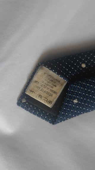 CORBATA DUSTIN EL CORTE INGLÉS AZUL BLANCO SEDA