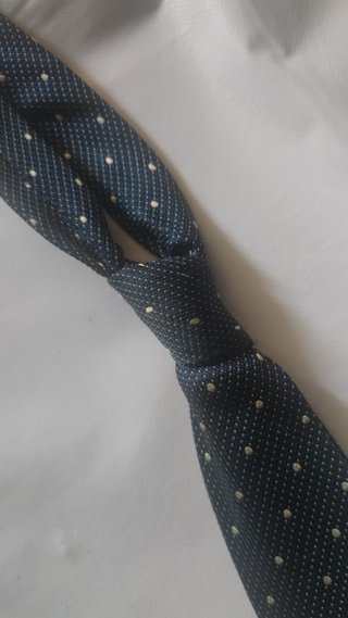 CORBATA DUSTIN EL CORTE INGLÉS AZUL BLANCO SEDA