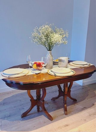Mesa extensible madera maciza clásica