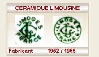 Limoges Sopera Porcelana Flores Dorada Años 50