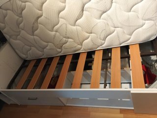 Cama individual blanca 1.90x0.90
