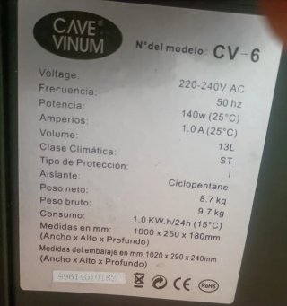 Enfriador de vinos CAVE VINUM