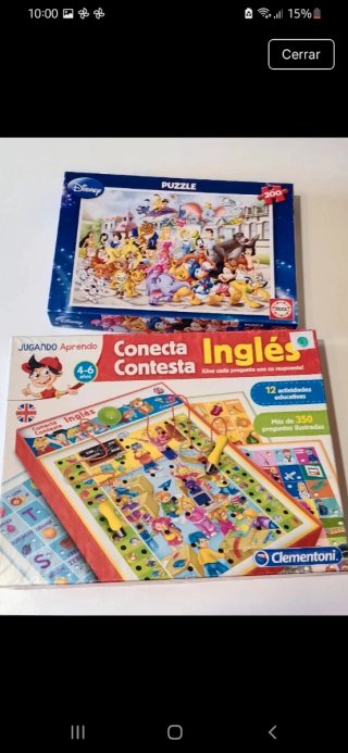Juego Disney Puzzle y Conecta Inglés