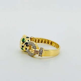 ANILLO PANTERA CON ESMALTE. Oro 18k