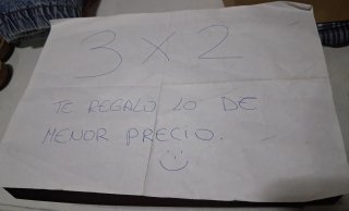 3x2 Te regalo lo de menor precio