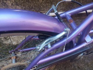 Bicicleta Morada Paseo con Cesta